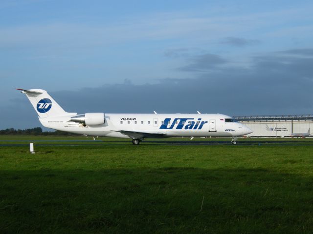 Canadair Regional Jet CRJ-200 (VQ-BGW) - VQ-BGW BOMBARDIER CRJ 200   CN 7391 OF UT AIR EX D-ACHB  ON DELIVERY TO UT AIR ROUTING WAS BDL YQX SNN VNO HMA CALLSIGN FOR CROSSING WAS BFO291