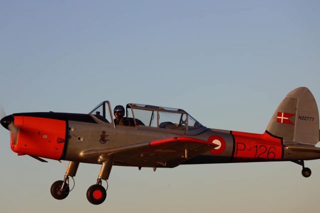 OGMA DHC-1 Chipmunk (N22777) - ex-Royal Danish Air Force Chipmunk P-126 Departing Capitol Drive Airport in Brookfield, WI