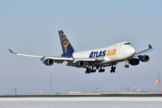 Boeing 747-400 (N475MC) - Atlas Air Boeing 747-47U(F) arriving at YYC on Feb 14.