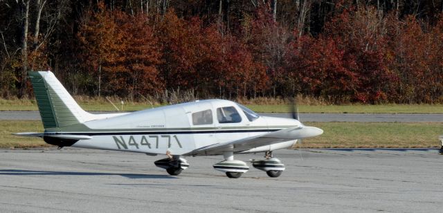 Piper Cherokee (N44771) - Shown taxiing is this 1974 Piper PA-28-140 in the Autumn of 2024.