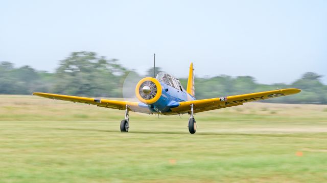 VULTEE Valiant (N61372) - Consolidated Vultee BT-13A at Pioneer Flight Museum's Wing and Wheels FlyIn, Kingsbury Aerodrome May 2023