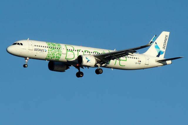 Airbus A321 (CS-TSF) - Azores 225 arriving from Ponta Delgada