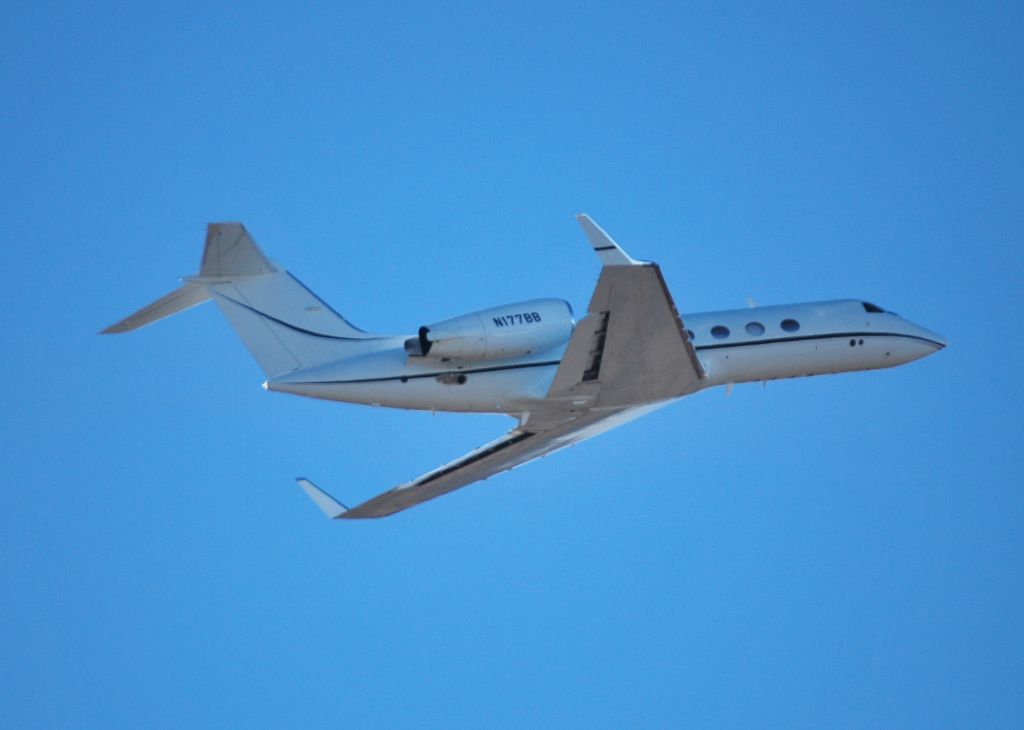 Gulfstream Aerospace Gulfstream IV (N177BB) - JPMORGAN CHASE BANK NA departing runway 36C at KCLT. Not sure if this is still used by NHL Boston Bruins owner Jeremy Jacobs. Taken from Concourse A at Charlotte Douglas Intl. Airport. - 1/12/14