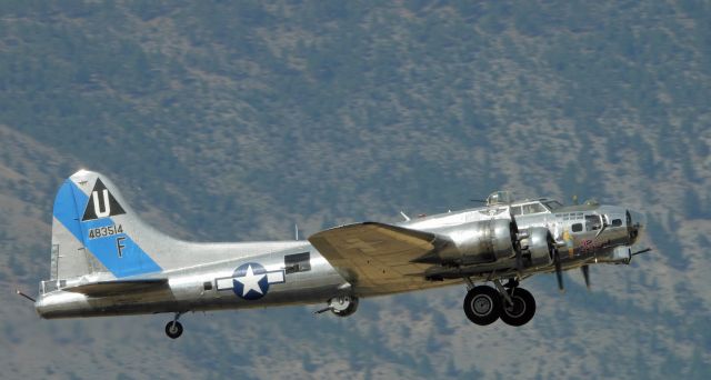 Boeing B-17 Flying Fortress (N9323Z) - Departing Minden-Tahoe airport