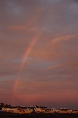 — — - Rainbow over the north ramp