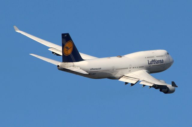 Boeing 747-400 (D-ABVT) - Departing runway 11 at Ezeiza