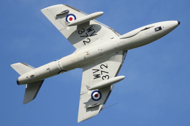 SWV372 — - Flypast of a 2 seat Hawker Hunter at Old Warden Aerodrome.