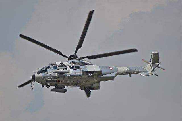 FAM1004 — - Mexican Air Force´s Airbus H-225M Cougar, FAM 1004, in armed flight training over Santa Lucia AB