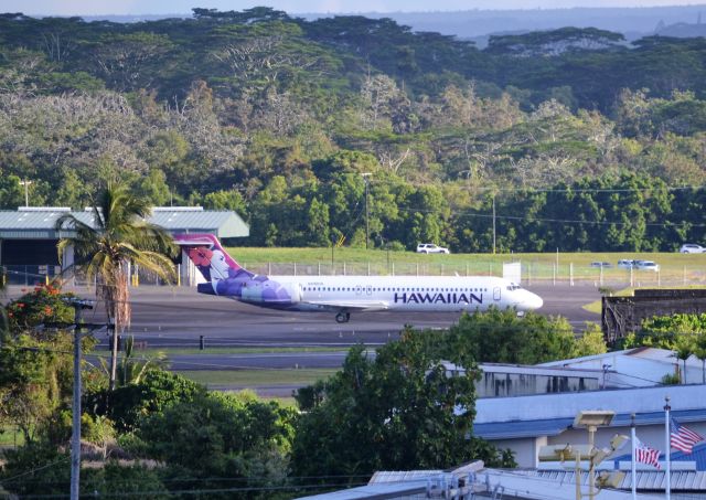 Boeing 717-200 (N490HA) - From our cabin on the Pride of America on May 3, 2016.