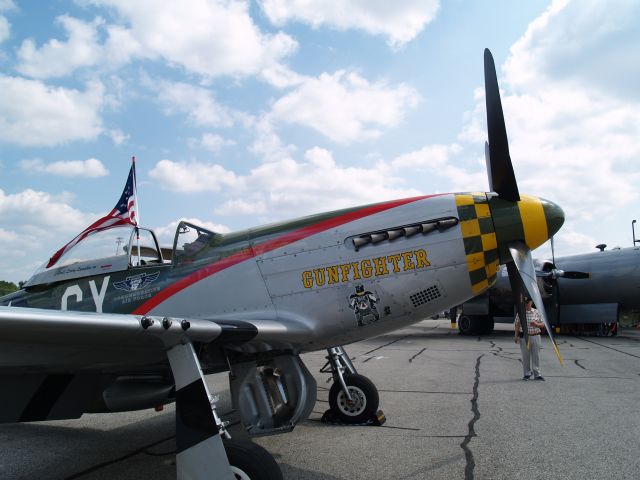 North American P-51 Mustang (N5428V) - At the commemorative air force show on a nice sunny day.