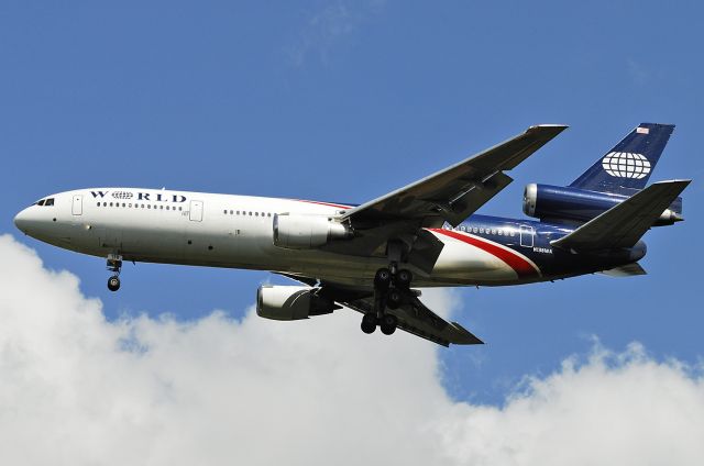 McDonnell Douglas DC-10 (N138WA) - World Airways - McDonnell Douglas DC-10-30 C/N 47845/356 - N138WA - Approach to Ramstei Air Base - 2009-May-04.