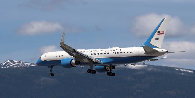 98-0001 — - A SAAM (Special Assignment Air Mission) C-32A // VC-32A, USAF 98-0001, mission designation Phoenix Silver 80001, call: "Air Force Two," transporting the VPOTUS, is just about to touch down on Runway 16R in late morning (thirty-six minutes before straight up high noon) yesterday, 3 Jun 22.br /br /98-0001br /Boeing C-32A // aka: VC-32A ... a B757-2G4br /1st Airlift Squadron, SAAM unit of 89th Airlift Wingbr /Air Mobility Commandbr /Andrews AFB /// JB Andrews, MDbr /Mission Designation: "Phoenix Silver SAAM 80001," call: "Air Force Two" (because the VPOTUS is aboard)