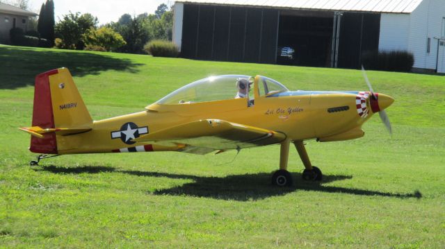 Vans RV-8 (N418RV) - Hey look! Its Lil Ole Yeller!  At the Miller Air Park, 9/16/17.