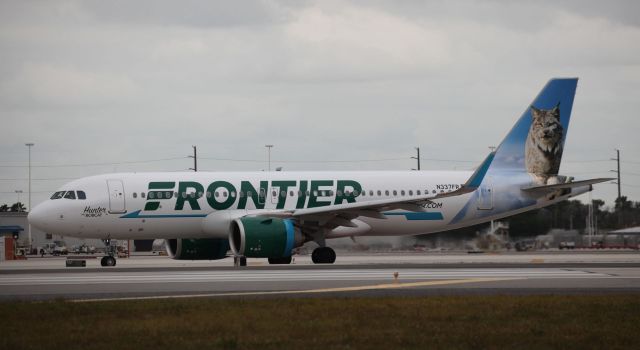 Airbus A320neo (N337FR) - "Hunter The Bobcat" on the morning of the 26th of December,2018.