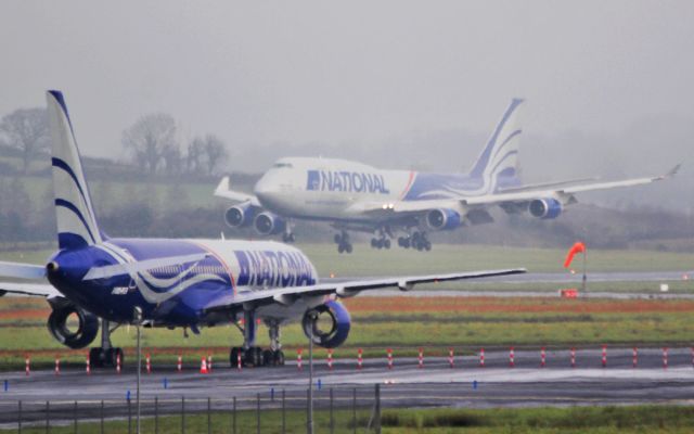 Boeing 747-400 (N952CA) - national b747-4f n952ca about to land at shannon 16/1/16.