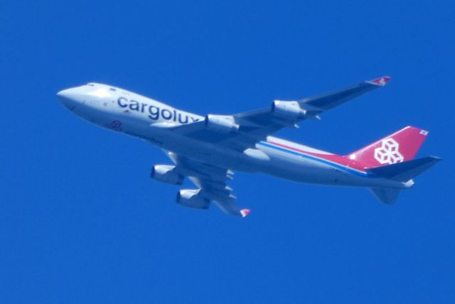 Boeing 747-400 (LX-WCV) - Shown here is a Cargolux Boeing 747-400 about to make a delivery in the Spring of 2018.