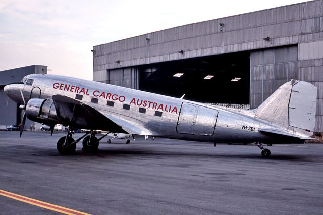 VH-SBL — - GENERAL CARGO AUSTRALIA - DOUGLAS C-47A SKYTRAIN (DC-3) - REG : VH-SBL (CN 12056) - ESSENDON AIRPORT MELBOURNE VIC. AUSTRALIA - YMEN (5/6/1981)