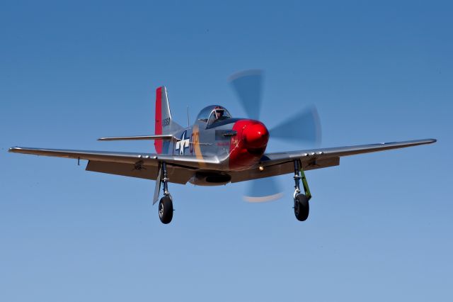 North American P-51 Mustang (N72FT) - Mustang Sally Mustang P51 on final.