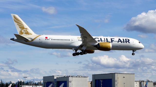 Boeing 787-9 Dreamliner (A9C-FJ) - BOE273 on final to Rwy 16R to complete a test flight on 3.14.23. (B787-9 / ln 1085 / cn 40602).