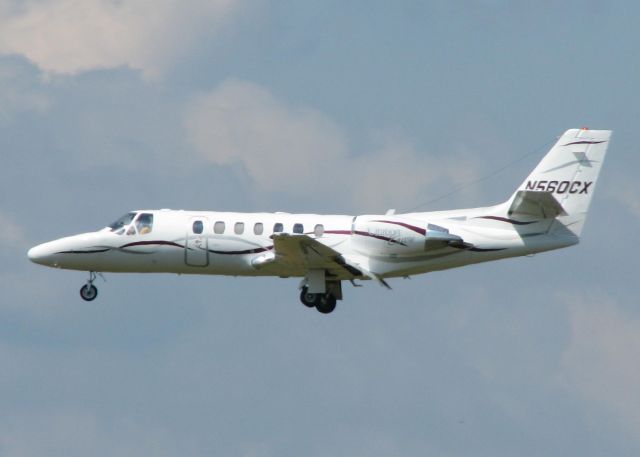 Cessna Citation V (N560CX) - Landing at Shreveport Regional.