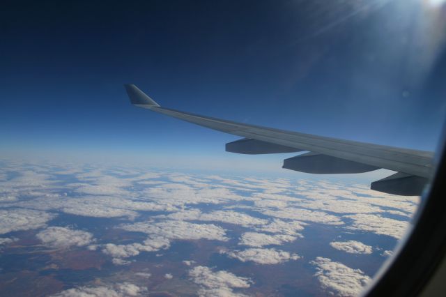 Airbus A330-200 (VH-EBB) - over the Australian 'outback'  @ 39,000' between SYD and SGN on JQ8.  18 Aug 2007