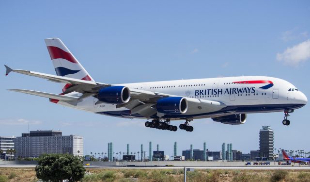 Airbus A380-800 (G-XLEC) - British a380 over 24Rs piano keys