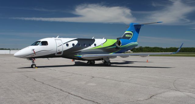 Embraer Legacy 550 (N56CH) - An Embraer EMB-550 Legacy 500 on the Northwest Alabama Regional Airport ramp in Muscle Shoals, AL - April 9, 2020.