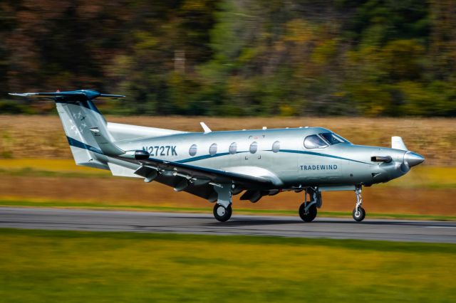 Pilatus PC-12 (N2727K) - PILATUS PC-12/45 N2727K captured as 1 wheel is on the runway while landing.  Owner prefers the airplane is not tracked so I am omitting the airport.