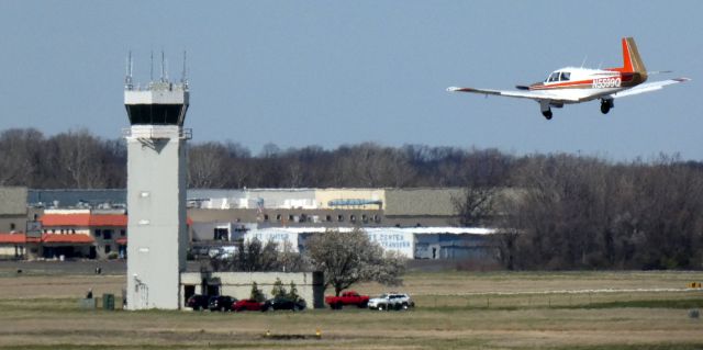 Mooney M-20 (N5599Q) - On short final is this 1965 Mooney M20C in the Spring of 2022.