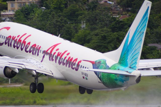 Boeing 737-700 (9Y-BGI) - Caribbean Airlines departing Sangster International 