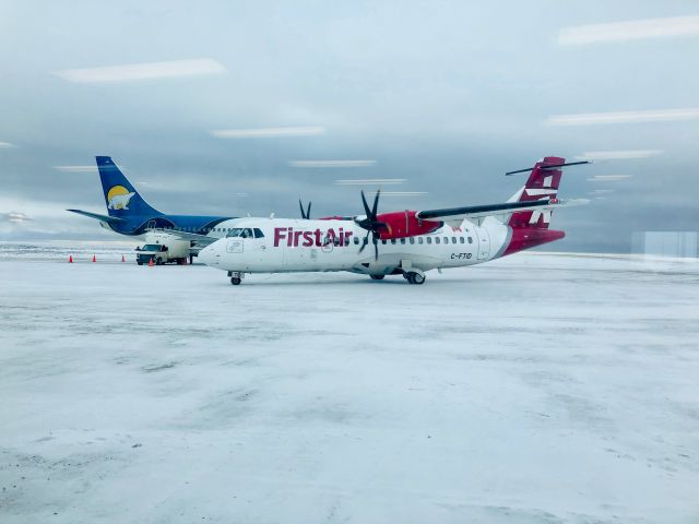 ALENIA Surveyor (ATR-42-500) (C-FTID) - Taxiing in from arrival from YZF