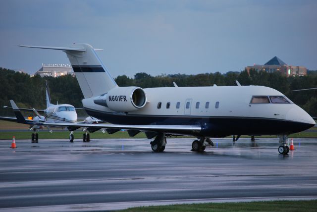 Canadair Challenger (N601FR) - FURNITURE ROW LEASING LLC at KJQF for Bank of America 400 NASCAR Race - 10/11/14