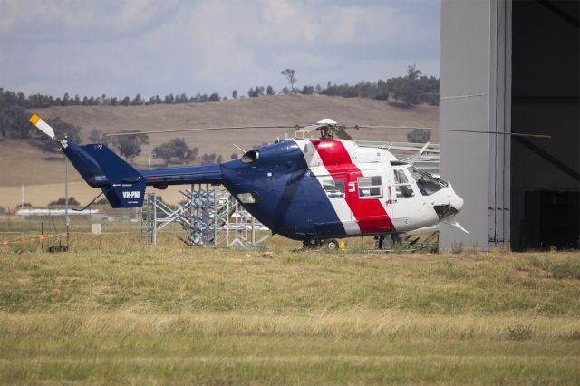 NUSANTARA NBK-117 (VH-PNF) - NSW Police Force Aviation Support Branch (VH-PNF) Kawasaki Heavy Industries BK 117 B-2 at Wagga Wagga Airport.