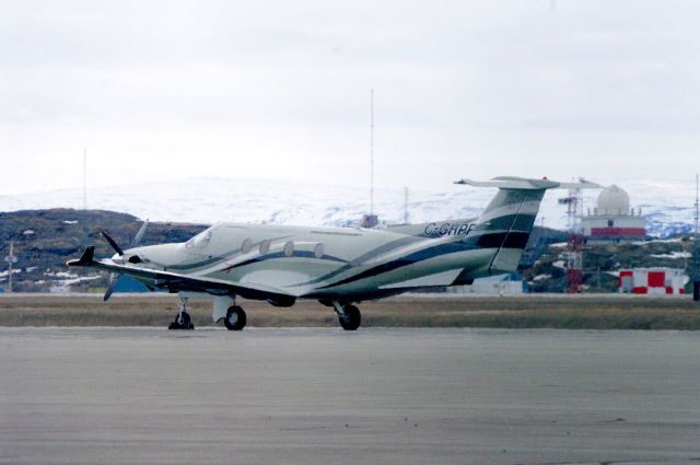 Pilatus PC-12 (C-GHPF) - Nice day in Iqaluit, Nunavut. Not much info about this plane on FlightAware