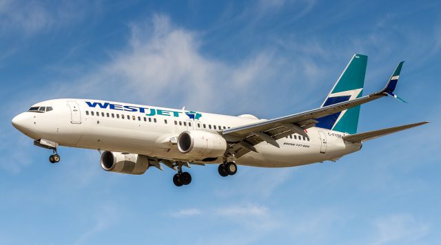 Boeing 737-800 (C-FYBK) - WJA656 arrives from Calgary, landing runway 24L