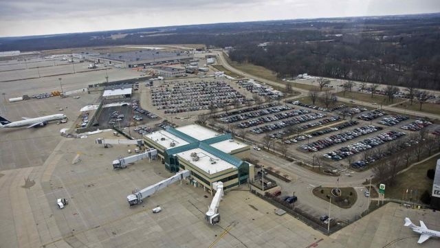 — — - Terminal Bldg and UPS Sorting Hub in the top portion of the photo.