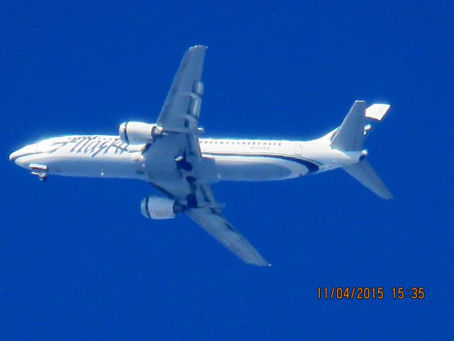 BOEING 737-400 (N703AS) - Alaska Airlines test flight 9430 out of OKC over Southeaster Kansas at 15,900 feet and 150mph.