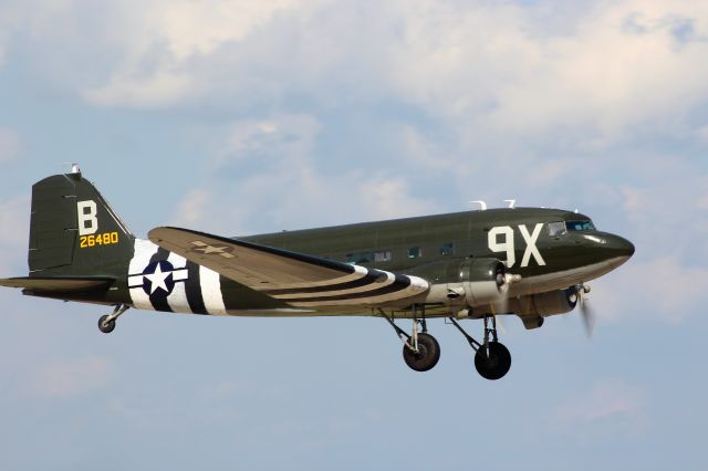 Douglas DC-3 (N534BE) - DC-3 Mass Take-Off Friday Airventure Warbird Show. 