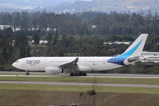 Airbus A330-200 (HC-COH) - TAME Linea Aerea del Ecuador (EQ) HC-COH A330-243 [cn 348]br /Quito Mariscal Sucre (UIO). TAME flight EQ551 just landed from New York JFK (JFK). br /Taken airport departure level approach road.br /2018 04 06br /a rel=nofollow href=http://alphayankee.smugmug.com/Airlines-and-Airliners-Portfolio/Airlines/AmericasAirlines/TAME-EQhttps://alphayankee.smugmug.com/Airlines-and-Airliners-Portfolio/Airlines/AmericasAirlines/TAME-EQ/a