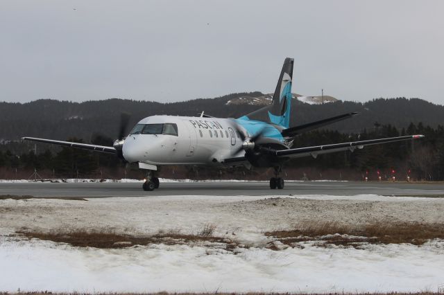 Saab 340 (C-FKSL) - Lors de son décollage pour CYGP