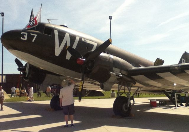 Douglas DC-3 (N345AB) - Douglas C-47 Skytrain (DC-3) 330652 W7-R/37 at Manassas Air Show - May 12, 2012