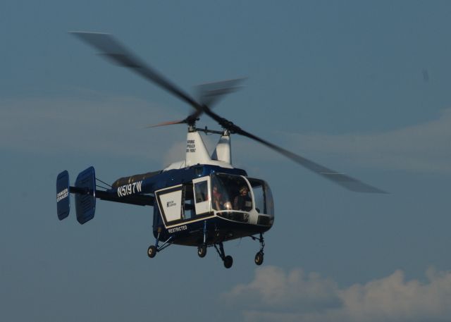 N5197W — - This H-43 Huskie was doing autorotations at the airport one evening- it's a pretty impressive helicopter, especially with the sound of those big, slow blades turning