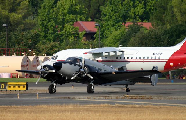 Beechcraft 18 (N29BA) - KRDD - Beech 18 read for departure