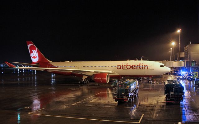 Airbus A330-200 (D-ALPC) - air berlin a330-223 d-alpc diverting to shannon this morning while routing curacao in the southern caribbean sea to dusselorf 6/3/17.