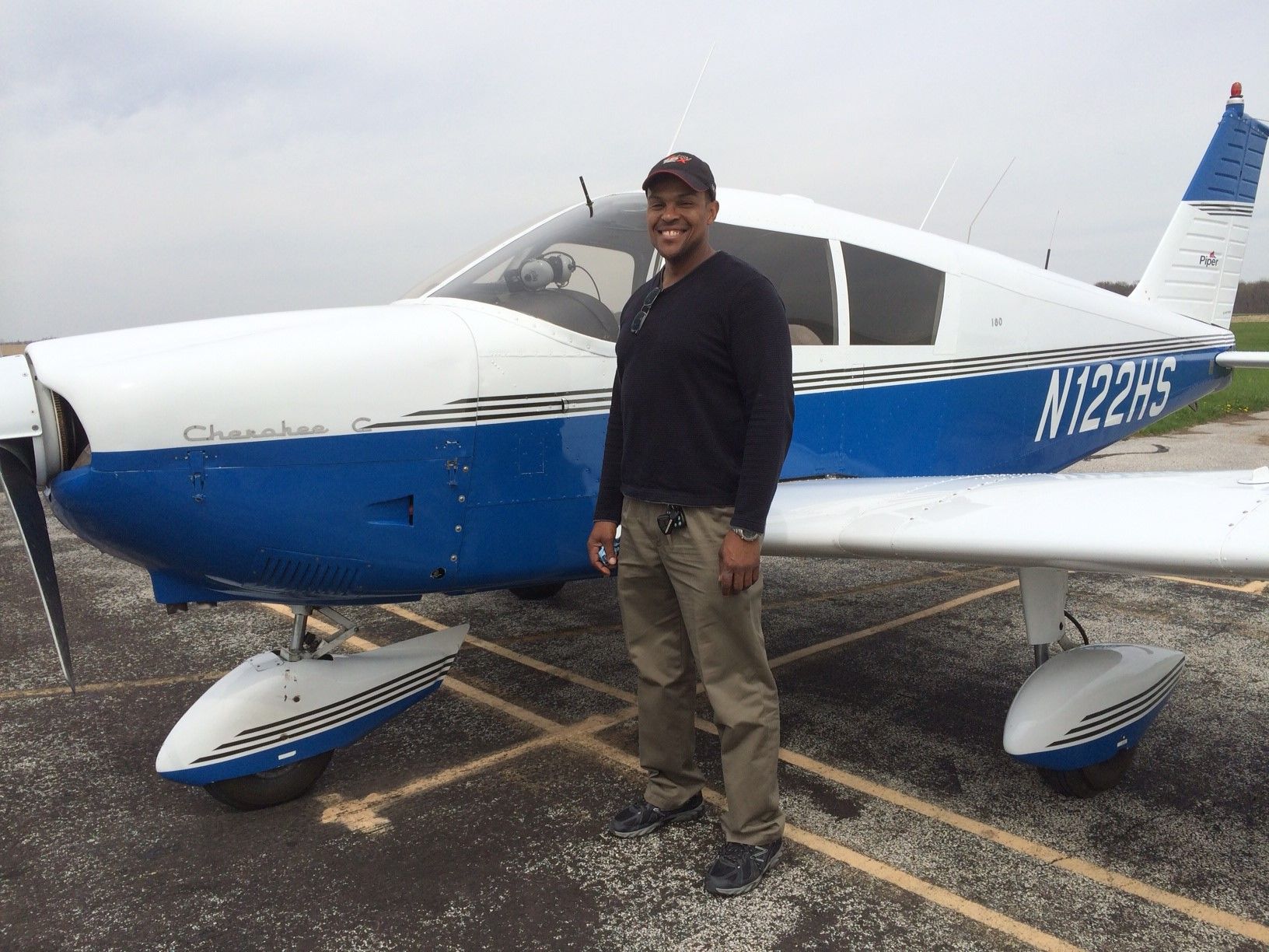 Piper Cherokee (N122HS) - Just landed at 3K6 after successfully completing the check ride to get my private pilot certificate