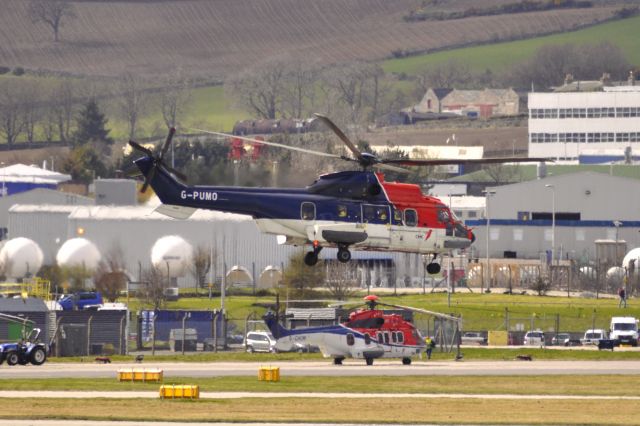TUSAS Cougar (G-PUMO) - CHC Scotia Eurocopter AS-332L2 Super Puma G-PUMO in Aberdeen heliport