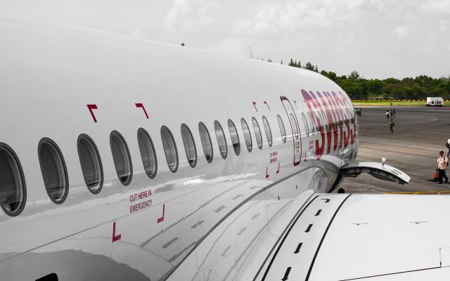 Bombardier CS100 (C-GWXZ) - Bombardier CS100 on Static Display at the Singapore Airshow 2016