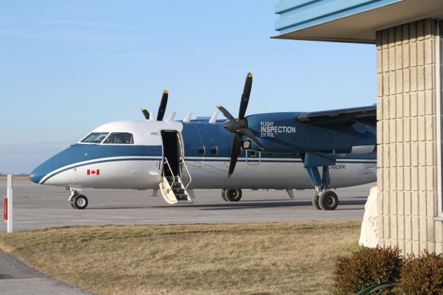 de Havilland Dash 8-100 (C-GCFK) - Well finished and maintained Dash 8 belonging to Nav Canada was conducting aerial inspections and checks of installed navigation systems on Jan 11, 2012.