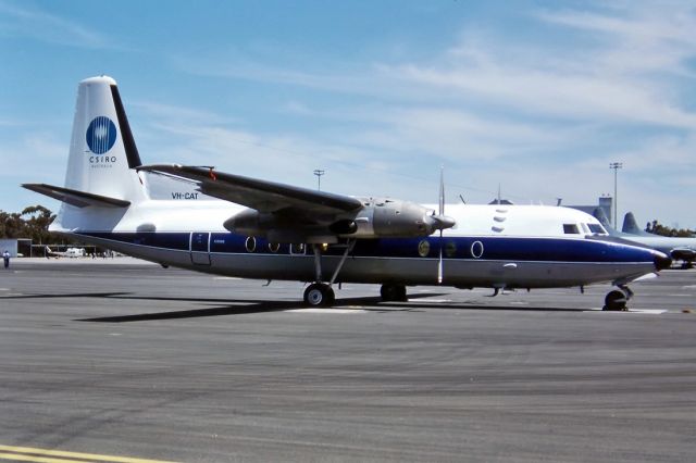 VH-CAT — - CSIRO AUSTRALIA - FOKKER F-27-100 FRIENDSHIP - REG : VH-CAT (CN 10132) - EDINBURGH ADELAIDE SA. AUSTRALIA - YPED (7/11/1992)35MM SLIDE CONVERION SCANNED AT 4600 DPI.