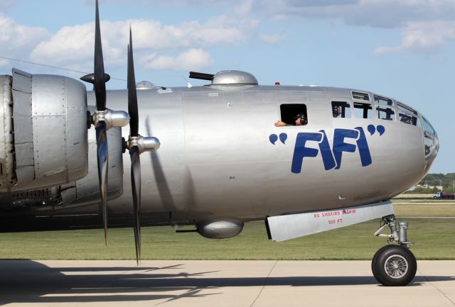 Boeing B-29 Superfortress (N529B) - Aug 11, 2012 - Fifi taxiing for take-off at KDPA.